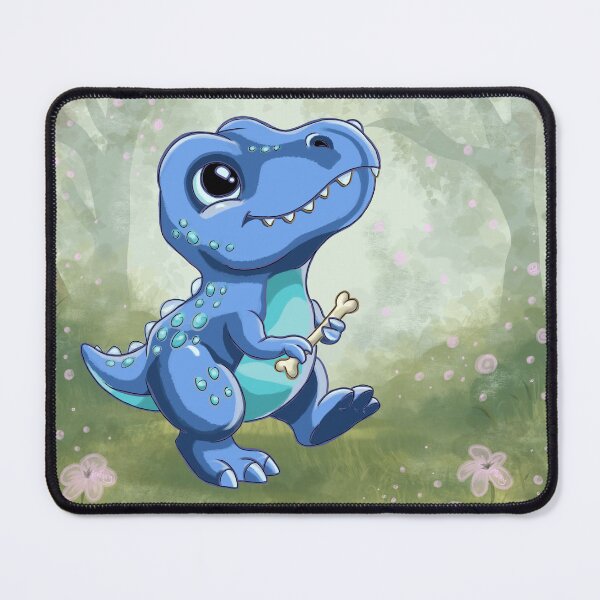 Item preview, T-Rex Dinosaur Whimsical Forest Cartoon designed and sold by DoodlingMissy.