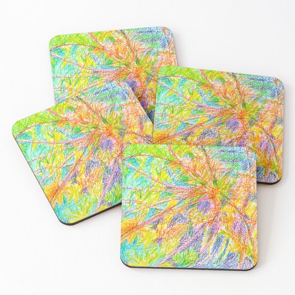 Item preview, sunset colors in the garden designed and sold by Tereza Pilar Art.