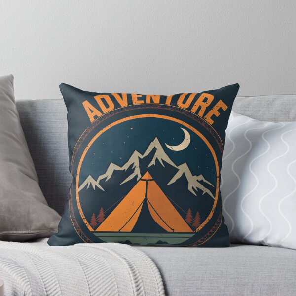 Item preview, Adventure Camping Tent Mountain Badge designed and sold by Evergreen Horizon Works.