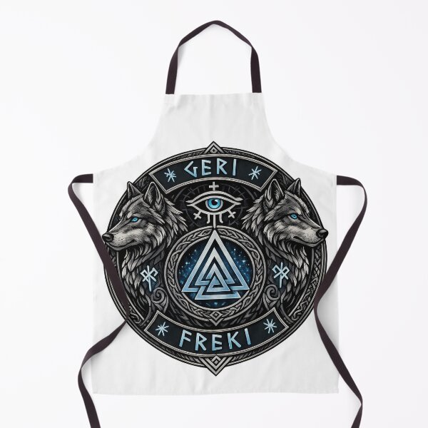 Item preview, Geri and Freki Norse Mythology Viking Wolf Design designed and sold by Daagath.