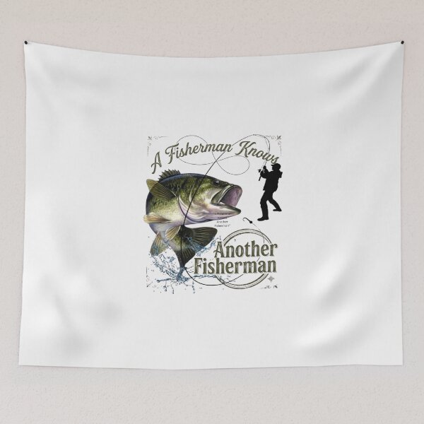 Item preview, "A Fisherman Knows Another Fisherman" - Largemouth Bass Fishing Quote designed and sold by NoFishToday.