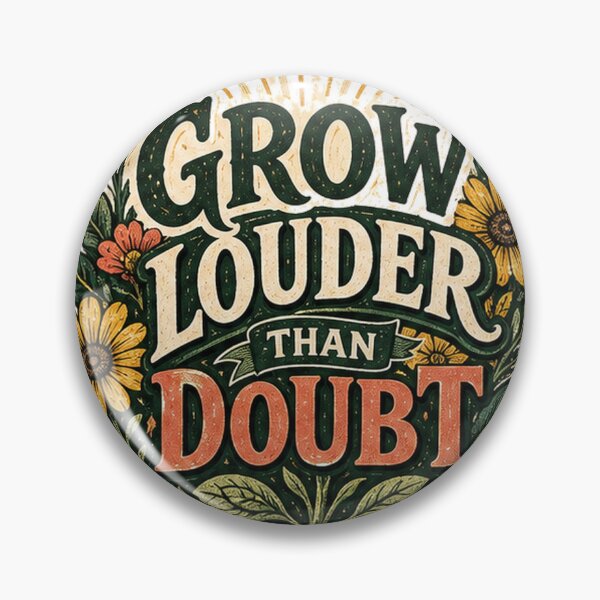 Item preview, Grow Louder Than Doubt Growth Mindset Sticker designed and sold by houseoflushella.
