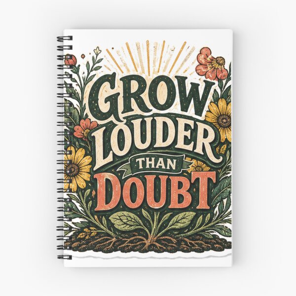 Item preview, Grow Louder Than Doubt Growth Mindset Sticker designed and sold by houseoflushella.