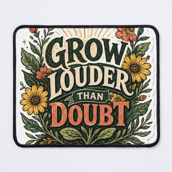 Item preview, Grow Louder Than Doubt Growth Mindset Sticker designed and sold by houseoflushella.