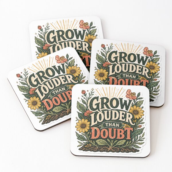 Item preview, Grow Louder Than Doubt Growth Mindset Sticker designed and sold by houseoflushella.