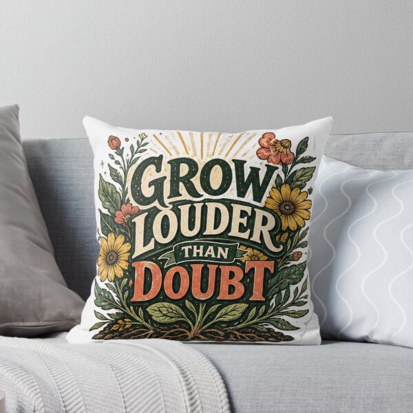 Item preview, Grow Louder Than Doubt Growth Mindset Sticker designed and sold by houseoflushella.