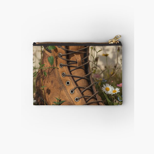 Item preview, Vintage Hiking Boot Wildflower Meadow designed and sold by Evergreen Horizon Works.