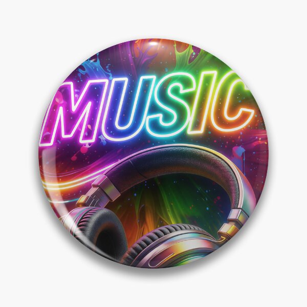 Item preview, Vibrant Neon Music Energy – High-Quality Digital Art Print designed and sold by ColouryourlifeBE.
