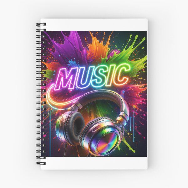 Item preview, Vibrant Neon Music Energy – High-Quality Digital Art Print designed and sold by ColouryourlifeBE.