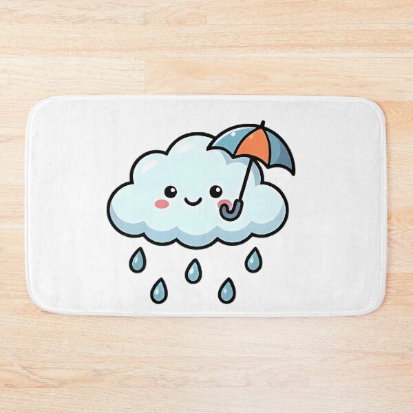 Item preview, Cute Rain Cloud Holding Umbrella Kawaii Cartoon designed and sold by KCasual.