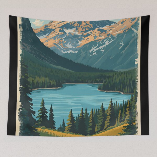 Item preview, Majestic Mountain Lake Wilderness Landscape designed and sold by Evergreen Horizon Works.
