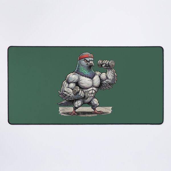 Item preview, Muscular Gym Bro Pigeon Lifting Dumbbells designed and sold by azule1.
