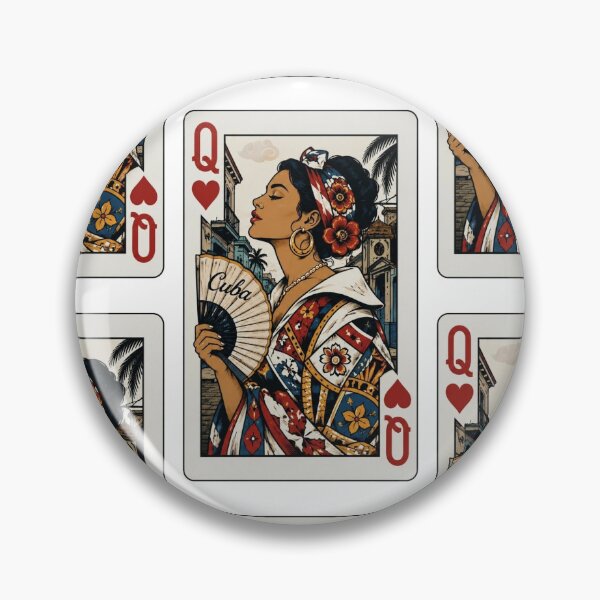 Item preview, Cuban Queen of Hearts | Cuban Queen Playing Card | Design for Couples | By Coloralmy designed and sold by Coloralmy.