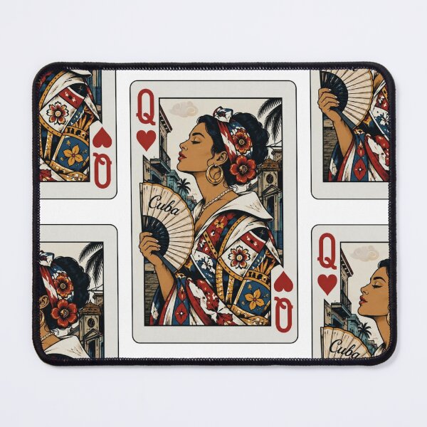 Item preview, Cuban Queen of Hearts | Cuban Queen Playing Card | Design for Couples | By Coloralmy designed and sold by Coloralmy.