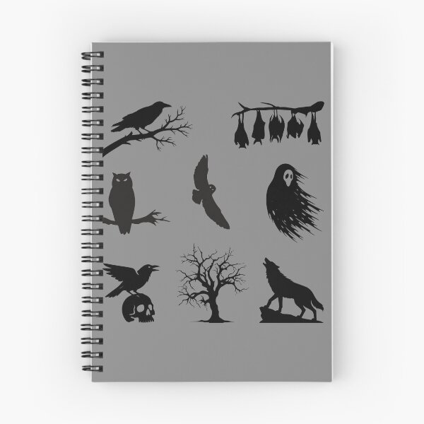 Item preview, Gothic Owl Wolf Crow Silhouette Sticker Pack Dark Academia Witchy Mystic Nature Animal Stickers designed and sold by Art IN Pack.