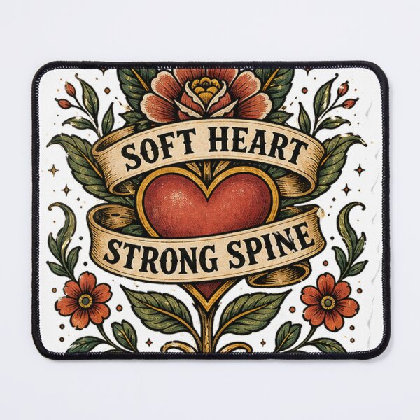 Item preview, Soft Heart Strong Spine Self Worth Sticker designed and sold by houseoflushella.