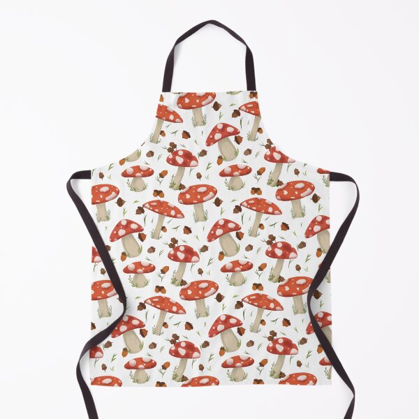 Item preview, Vintage Goblincore Mushroom and Acorn Pattern designed and sold by StoriesInGrain.