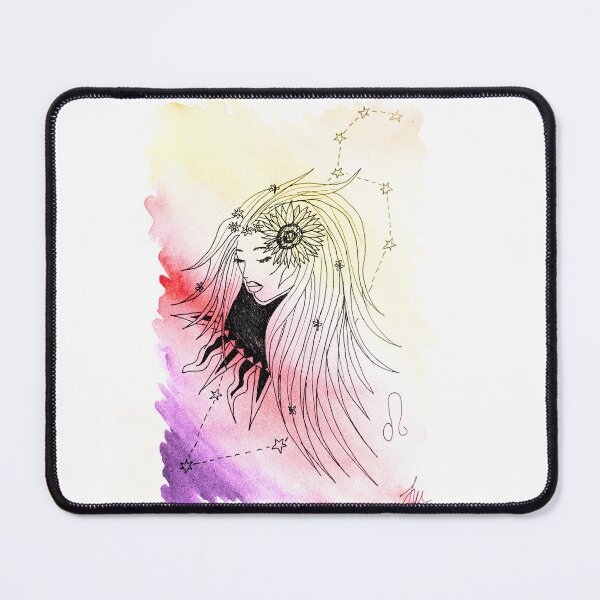 Item preview, Colour Leo astrology artwork. Original gift for zodiac and astrology lovers designed and sold by 5FathomsDeep.