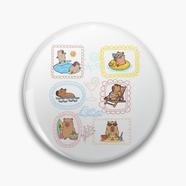 Item preview, Doodle Frame Summer Capybara designed and sold by AVStore28.