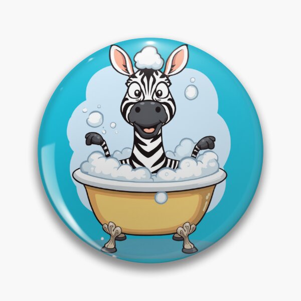 Item preview, Funny Washing Zebra Taking a Bubble Bath – Cute Cartoon Bath Time Tee designed and sold by Astro Technical.