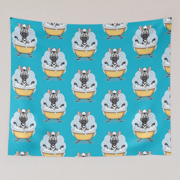 Item preview, Funny Washing Zebra Taking a Bubble Bath – Cute Cartoon Bath Time Tee designed and sold by Astro Technical.