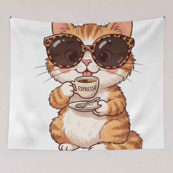 Item preview, Espresso Cat designed and sold by AnimeWaifusX.