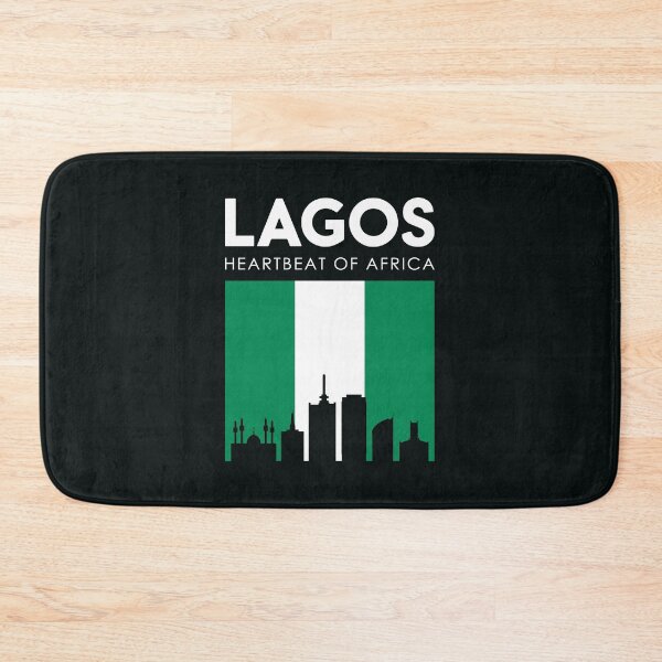 Item preview, Lagos City Skyline Nigeria Flag Graphic designed and sold by MammothArt.