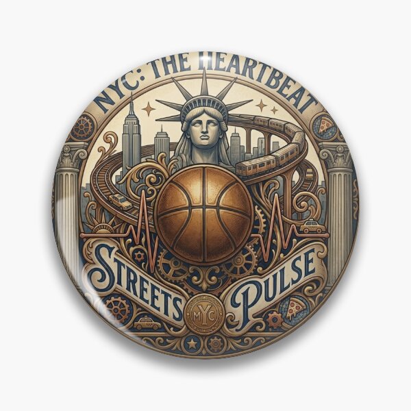 Item preview, New York Hoops Retro 90s Aesthetic Basketball Graphic designed and sold by Fatomfatom.