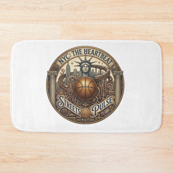 Item preview, New York Hoops Retro 90s Aesthetic Basketball Graphic designed and sold by Fatomfatom.
