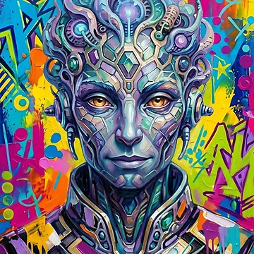 Artwork thumbnail, Blue alien by PP&RAINBOW SHOP