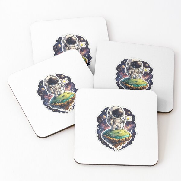 Item preview, Lone Space Explorer Astronaut Sticker | Cosmic Adventure Galaxy Art designed and sold by HaveAGoodDay365.