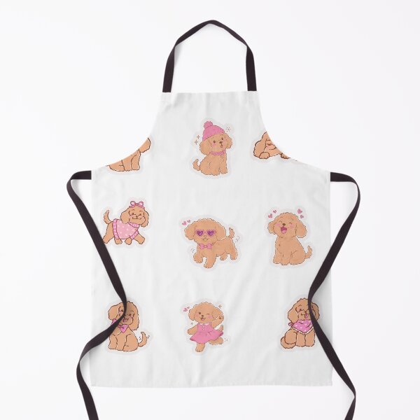 Item preview, Cute Pink Poodle Puppy Clipart Set designed and sold by KAWAII STUDIO NB.