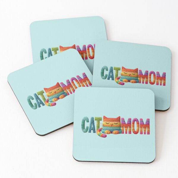 Item preview, Rainbow Cat Mom Cute Cat Lettering designed and sold by MegaNovaArt.