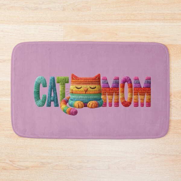 Item preview, Rainbow Cat Mom Cute Cat Lettering designed and sold by MegaNovaArt.