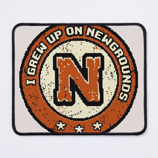 Item preview, I Grew Up On Newgrounds Retro Flash Games Nostalgia Pixel Art Badge designed and sold by Gaming Retro.