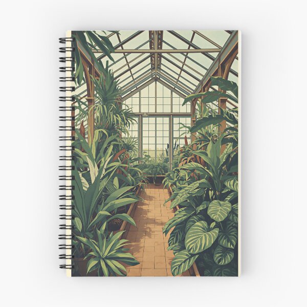 Item preview, Vintage Botanical Greenhouse Interior Plant Lover Artwork designed and sold by Evergreen Horizon Works.