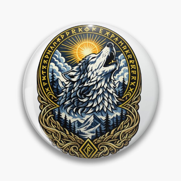 Item preview, Fenrir Wolf Viking Rune Symbol | Norse Mythology Howling Wolf Nordic Art designed and sold by Daagath.