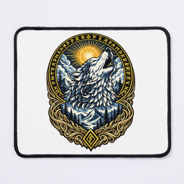 Item preview, Fenrir Wolf Viking Rune Symbol | Norse Mythology Howling Wolf Nordic Art designed and sold by Daagath.