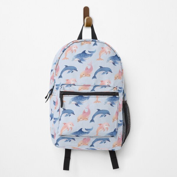 Item preview, Cute Dolphin Seamless Pattern – Pastel Ocean Animal Print for Kids Decor designed and sold by ArtFairy38.