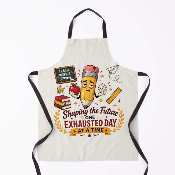 Item preview, Shaping The Future One Exhausted Day At A Time Funny Teacher Humor designed and sold by geekartiststore.