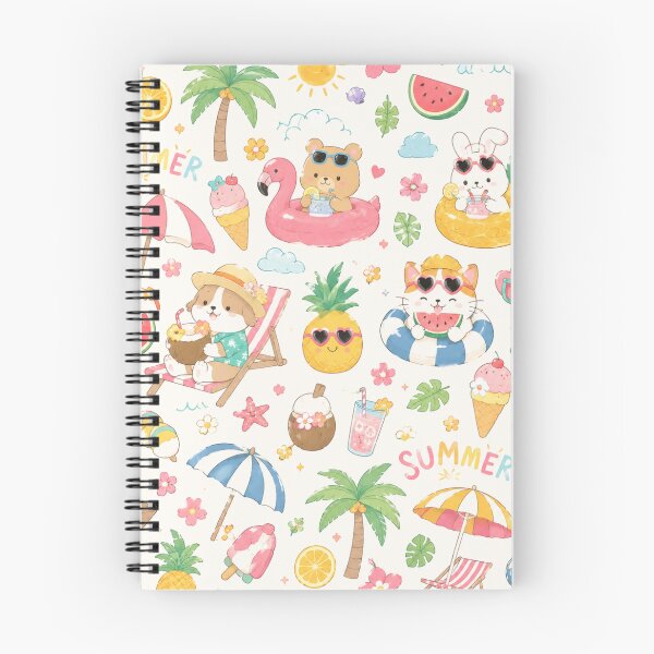 Item preview, Cute Kawaii Summer Beach Party Pattern designed and sold by 0606PM.