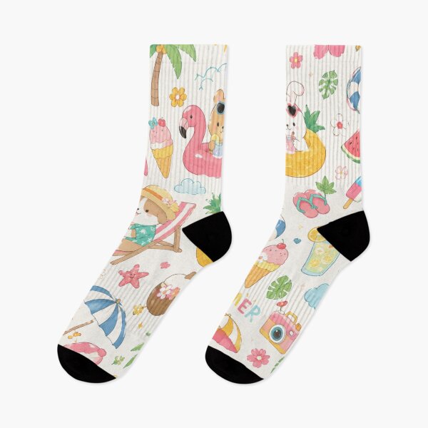 Item preview, Cute Kawaii Summer Beach Party Pattern designed and sold by 0606PM.