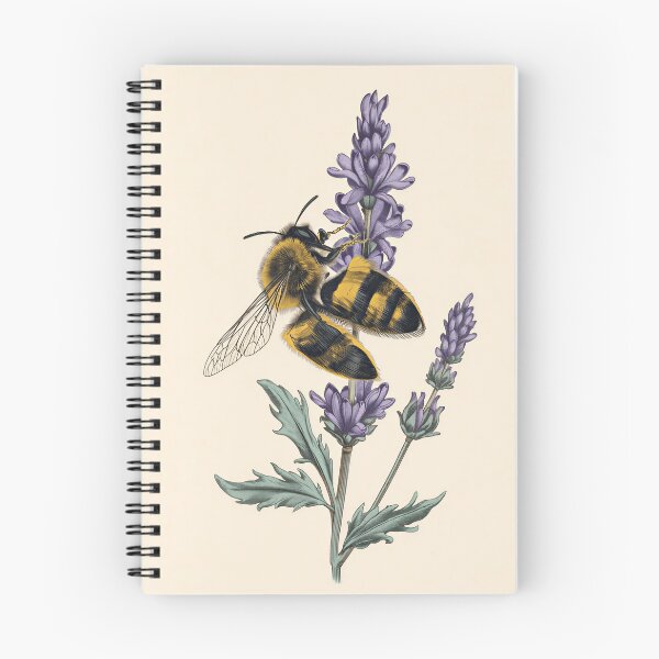 Item preview, Vintage Bumblebee Pollinating Lavender Botanical Illustration designed and sold by Evergreen Horizon Works.