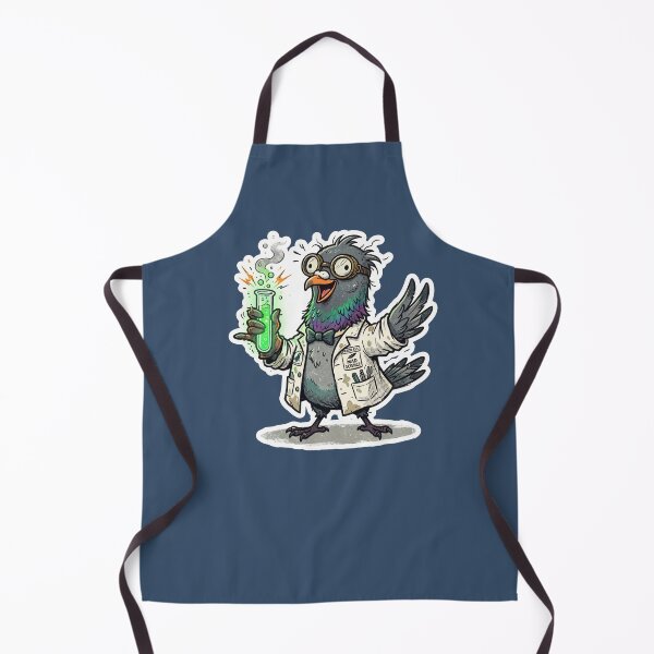 Item preview, Funny Mad Scientist Pigeon with Glowing Test Tube designed and sold by azule1.