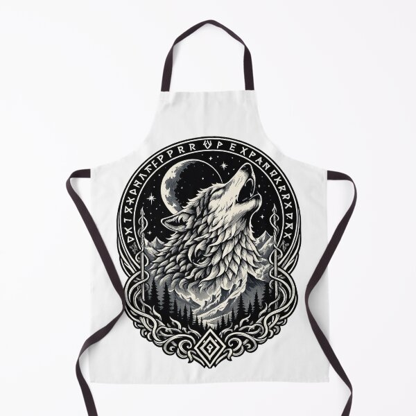 Item preview, Fenrir Moon Wolf | Norse Mythology Viking Wolf Under Lunar Eclipse designed and sold by Daagath.