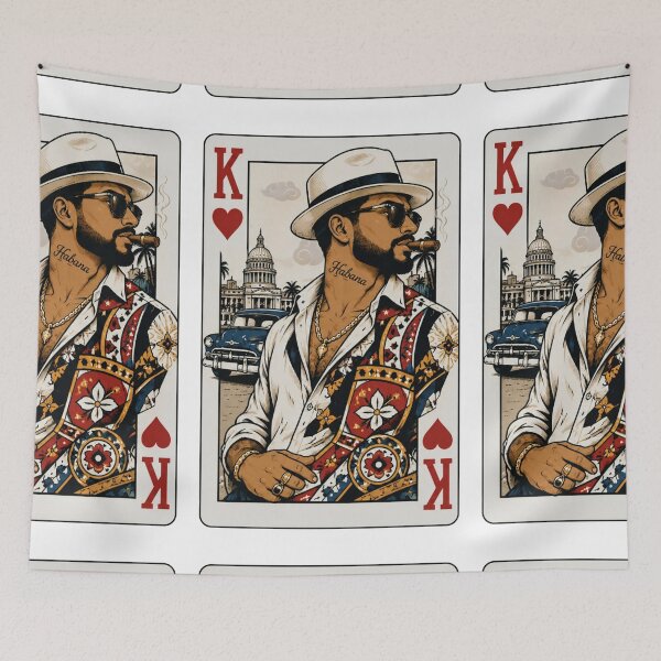 Item preview, Cuban King of Hearts | Cuban King Playing Card | Design for Couples | By Coloralmy designed and sold by Coloralmy.