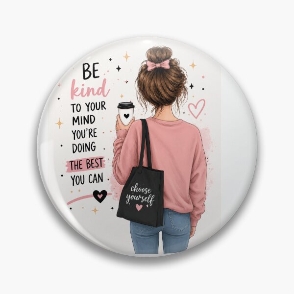 Item preview, Be Kind To Your Mind – Self Love Girl Aesthetic Coffee Lover Illustration designed and sold by FAZ-DESIGNS.