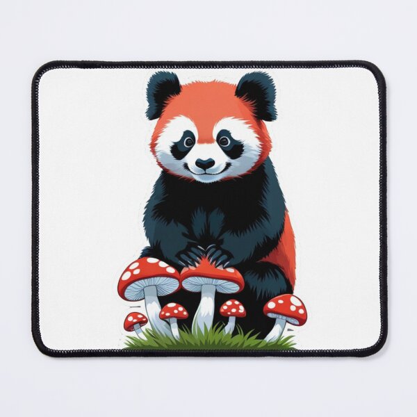 Item preview, Cute red panda sitting on mushrooms designed and sold by kidoramagic.