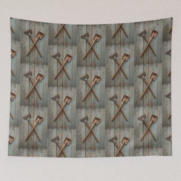 Item preview, Vintage Garden Tools Rustic Gardening Heritage Artwork designed and sold by Evergreen Horizon Works.