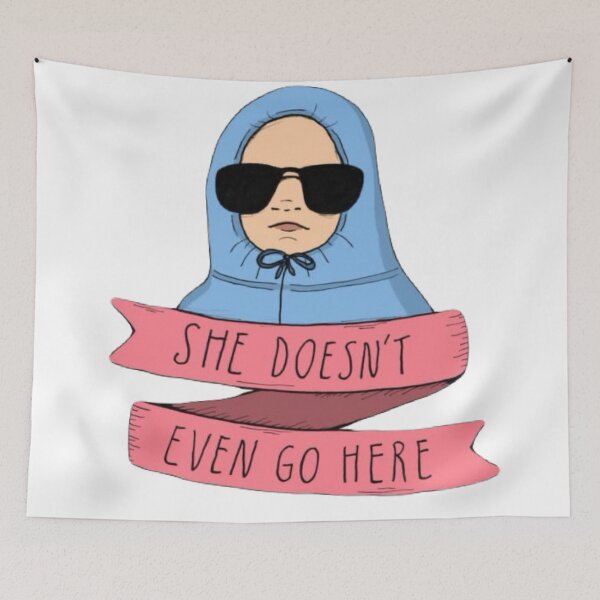 Item preview, She doesn’t go here sticker  designed and sold by Madison Creates.